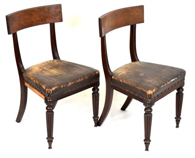 Lot 439 - Pair of William IV dining chairs