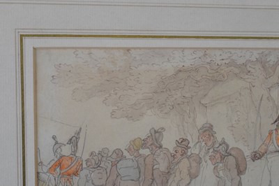 Lot 402 - After Thomas Rowlandson (1756-1827) - Watercolour - The Recruits