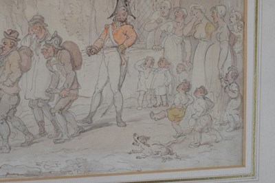 Lot 402 - After Thomas Rowlandson (1756-1827) - Watercolour - The Recruits