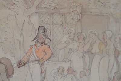 Lot 402 - After Thomas Rowlandson (1756-1827) - Watercolour - The Recruits