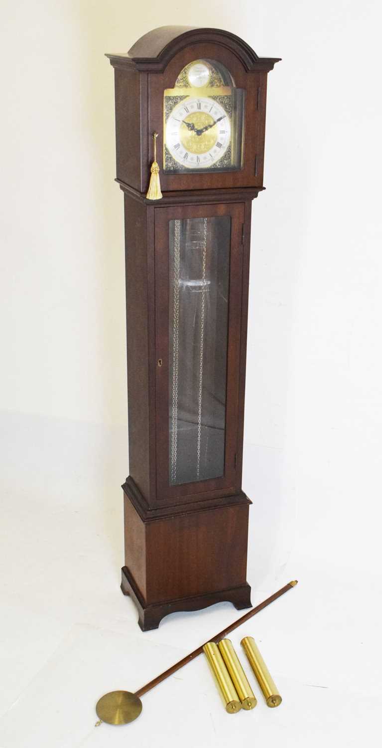 Lot 435 - Reproduction grandmother clock