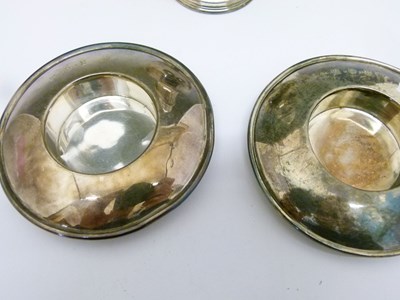 Lot 76 - Pair of 1920s silver hat form dishes and Elizabeth II sugar caster