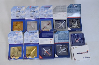 Lot 224 - Gemini Jets - Ten boxed 1:400 scale model planes