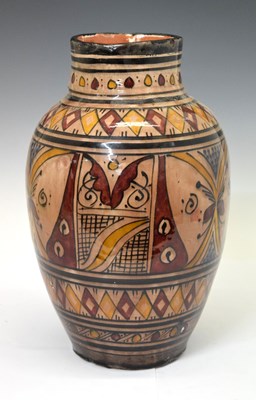 Lot 493 - Morrocan 'SAFI' pottery ovoid vase