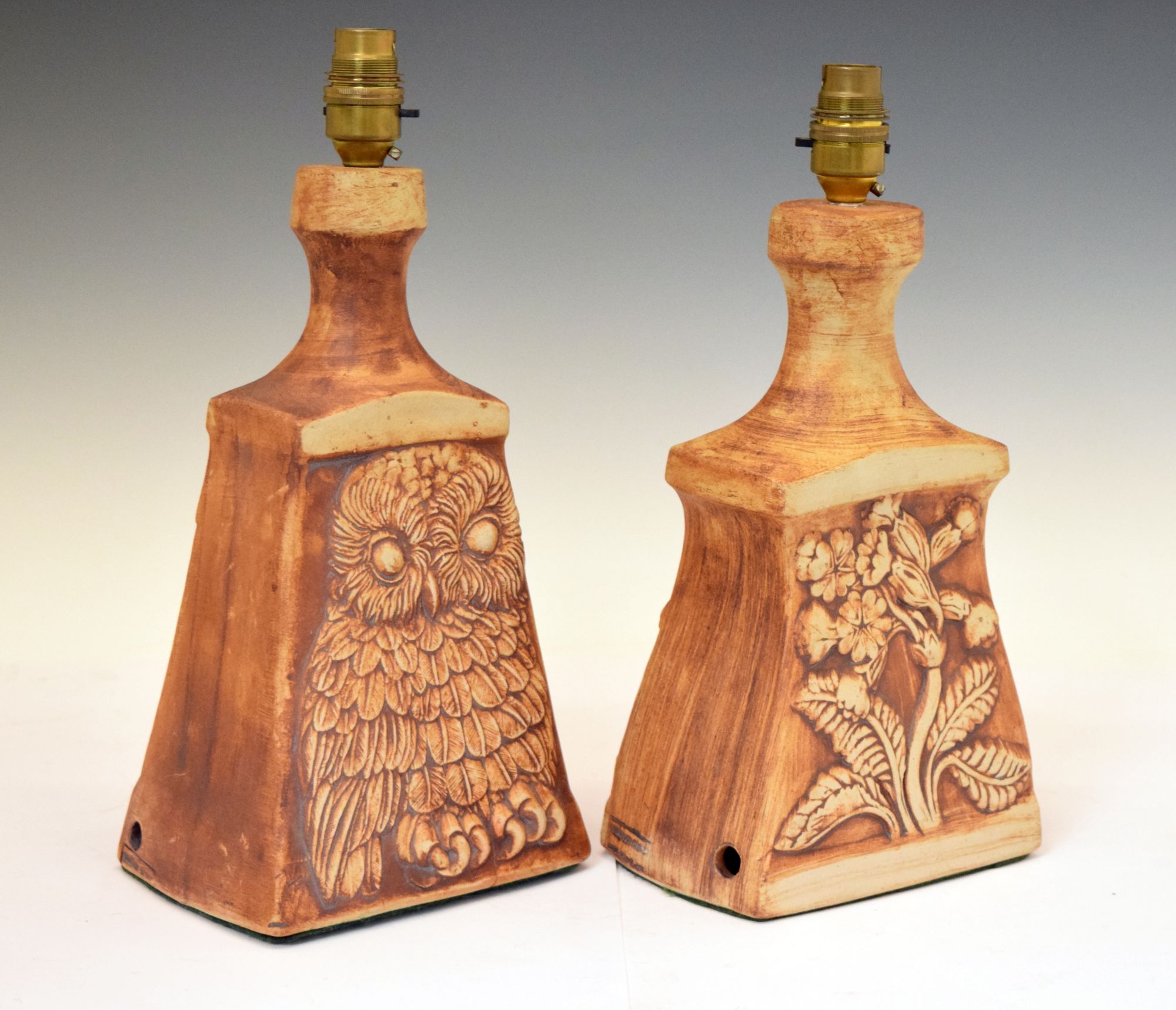 Quantock Patterns Lot 541 - Two Quantock Design studio pottery lamps