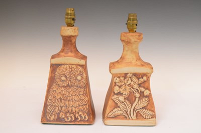 Lot 541 - Two Quantock Design studio pottery lamps