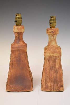 Lot 541 - Two Quantock Design studio pottery lamps