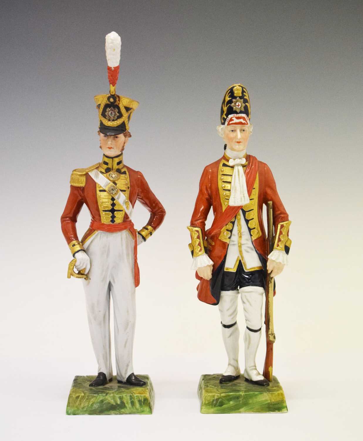 Lot 296 - Two 20th Century Dresden figures