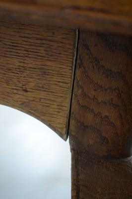 Lot 391 - French oak parquetry draw-leaf table