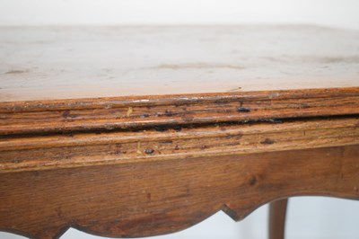 Lot 391 - French oak parquetry draw-leaf table