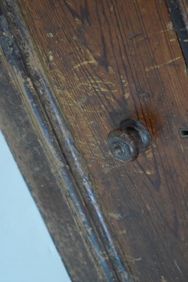 Lot 386 - Pitch pine twin pedestal desk