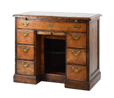 Lot 558 - Pollard oak and walnut kneehole desk