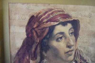 Lot 403 - Henry Reynolds Steer (1858-1928) -  Watercolour - Arabian Woman