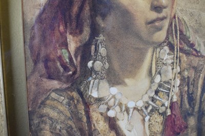 Lot 403 - Henry Reynolds Steer (1858-1928) -  Watercolour - Arabian Woman