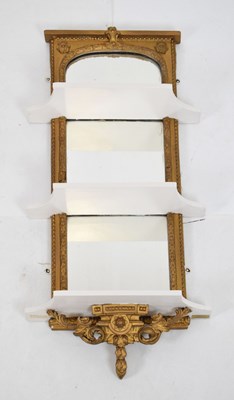 Lot 378 - Giltwood mirrored wall bracket