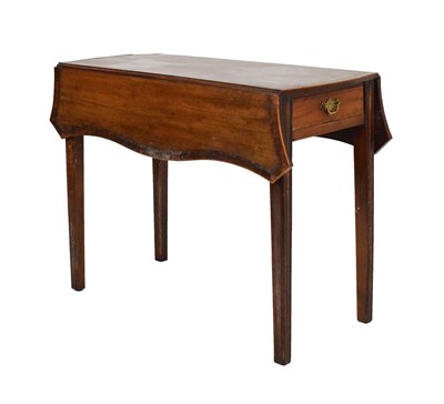 Lot 457 - Mahogany and crossbanded serpentine Pembroke table