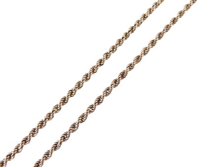 Lot 37 - 9ct gold rope-link necklace