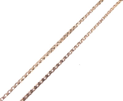 Lot 35 - 9ct gold box-link necklace