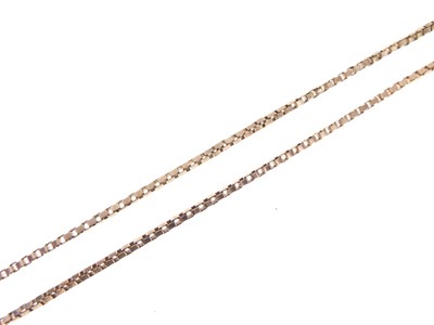 Lot 35 - 9ct gold box-link necklace