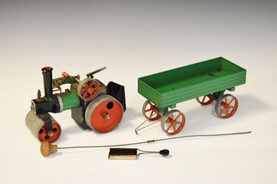 Lot 244 - Mamod  - Live steam roller, together with trailer