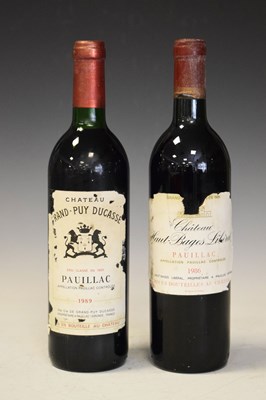 Lot 219 - Chateau Grand-Puy Ducasse, Paullac, 1989 and Chateau Haut-Bages Liberal, Paullac, 1986 (2)