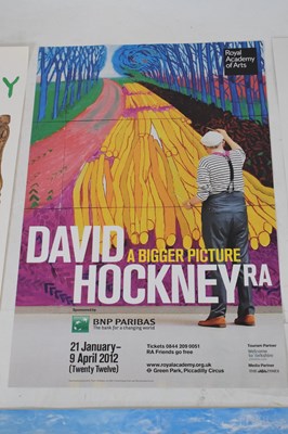 Lot 146 - Three David Hockney art exhibition posters and a David Hockney poster print