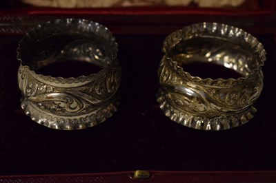 Lot 73 - Three cased silver sets
