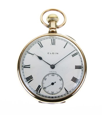 Lot 65 - Elgin - 9ct gold pocket watch