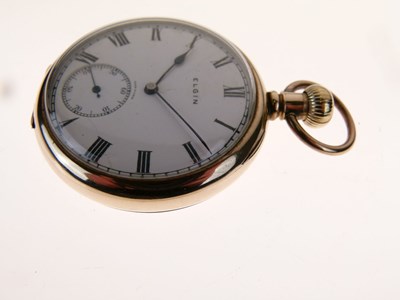 Lot 65 - Elgin - 9ct gold pocket watch