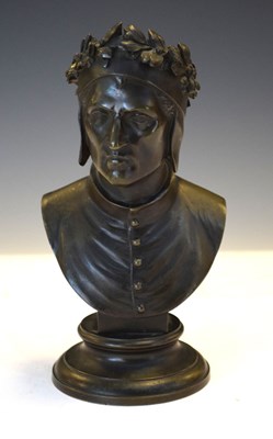 Lot 154 - Bronze bust of Dante