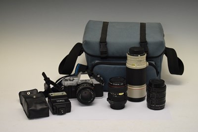 Lot 207 - Minolta X-300 Camera with MD 50mm 1:1.7 lens, etc