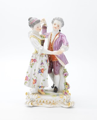 Lot 305 - Meissen dancing couple