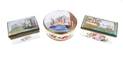 Lot 272 - Three 18th Century enamel boxes