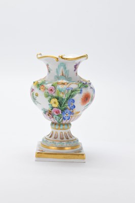 Lot 314 - Meissen flower-encrusted miniature vase