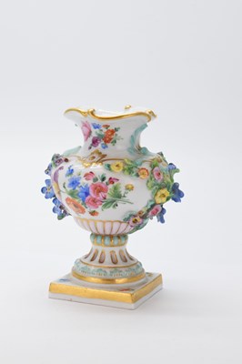 Lot 314 - Meissen flower-encrusted miniature vase