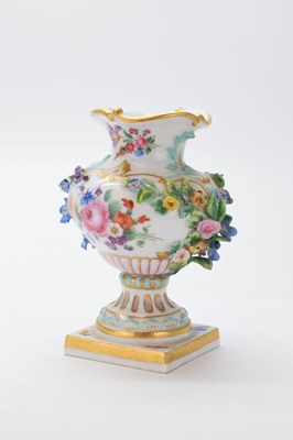 Lot 314 - Meissen flower-encrusted miniature vase