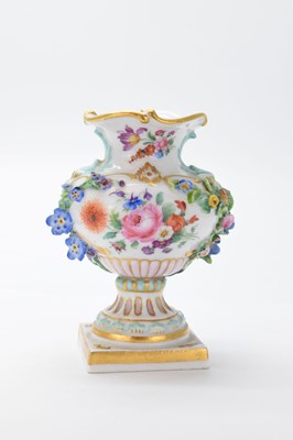 Lot 314 - Meissen flower-encrusted miniature vase