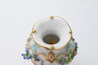 Lot 314 - Meissen flower-encrusted miniature vase