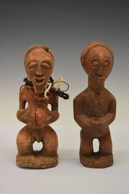 Lot 176 - Ethnographica - Two African tribal figures, Suku, Congo