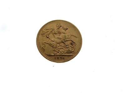 Lot 85 - Queen Victoria gold sovereign, 1875