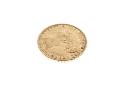 Lot 85 - Queen Victoria gold sovereign, 1875