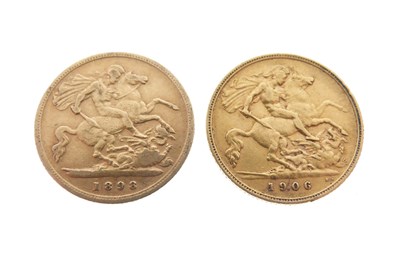 Lot 87 - Two gold half sovereigns