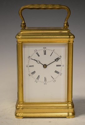 Lot 357 - 19th Century brass gorge-cased carriage clock