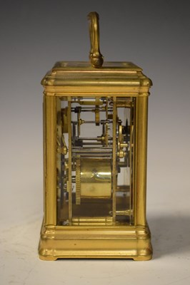 Lot 357 - 19th Century brass gorge-cased carriage clock