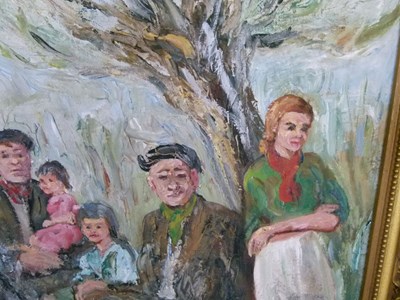 Lot 402 - Elfrida Llewellyn-Davies (1891-1958) - Oil on canvas - ‘The Gypsy Camp’