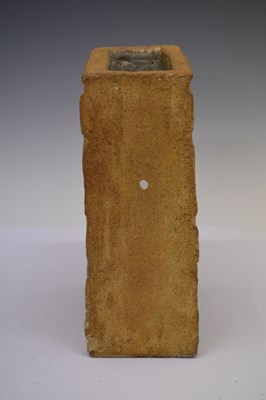 Lot 191 - Brian Lock - Serpentine abstract sculpture and late 20th Century brick vase