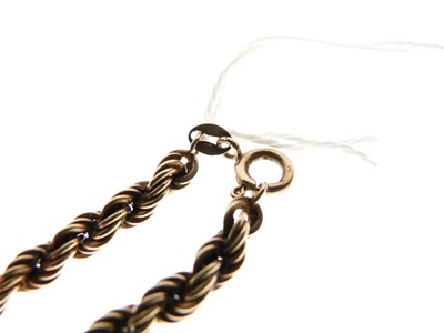 Lot 51 - 9ct gold rope-link necklace