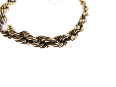 Lot 48 - 9ct gold graduated rope-link bracelet