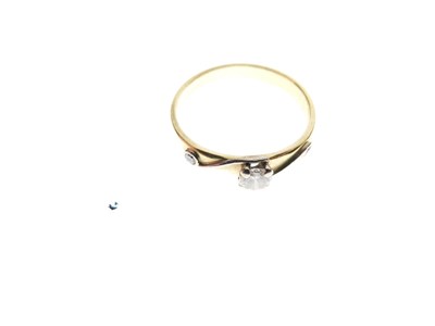 Lot 2 - 18ct gold diamond single-stone ring