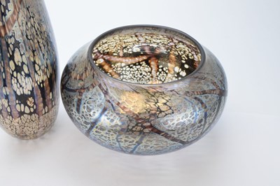 Lot 477 - Norman Stuart Clarke - Two 'Winterwood' studio glass vases